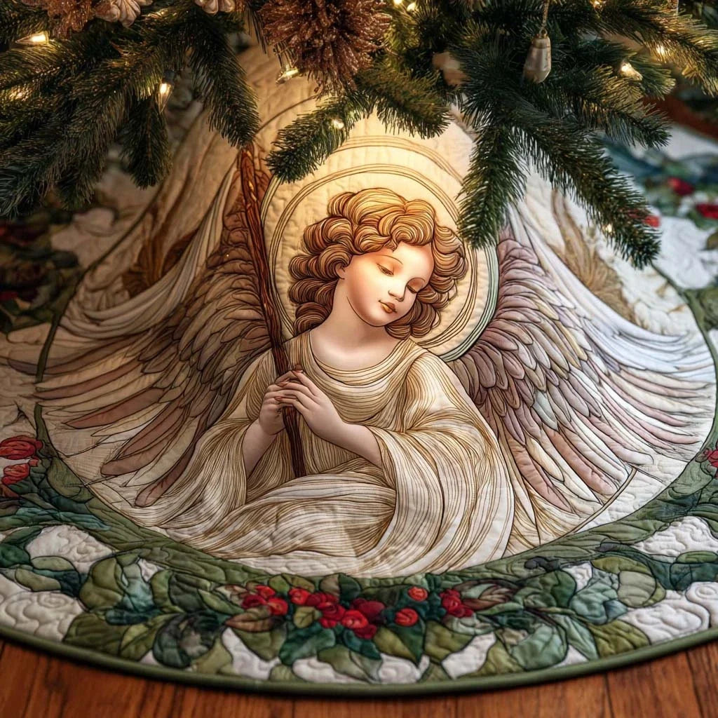 Heaven Touch Quilted Tree Skirt