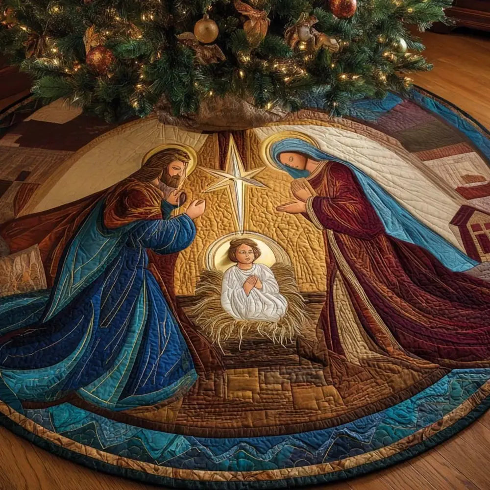 Heavenly Adoration Quilted Tree Skirt