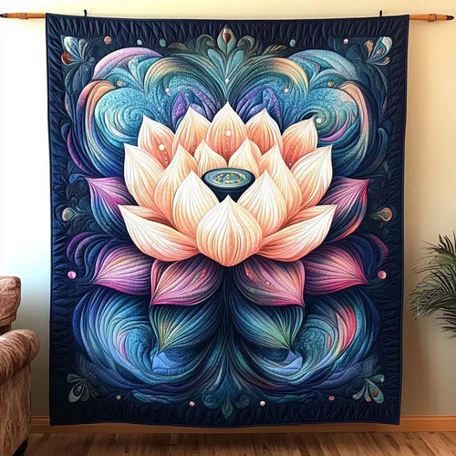 Heavenly Lotus Aura Quilt Blanket