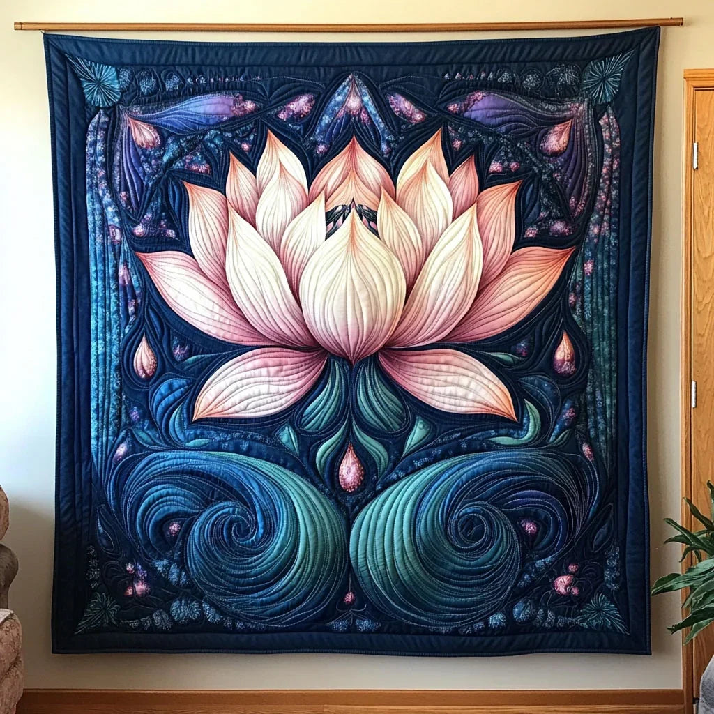 Heavenly Lotus Aura Quilt Blanket