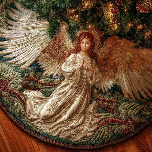 Heavenly Whisper Quilted Tree Skirt