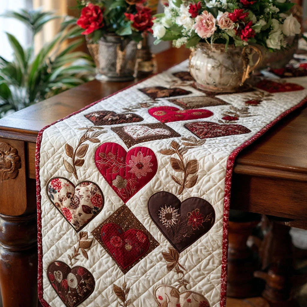 Heirloom of the Heart Quilted Table Runner