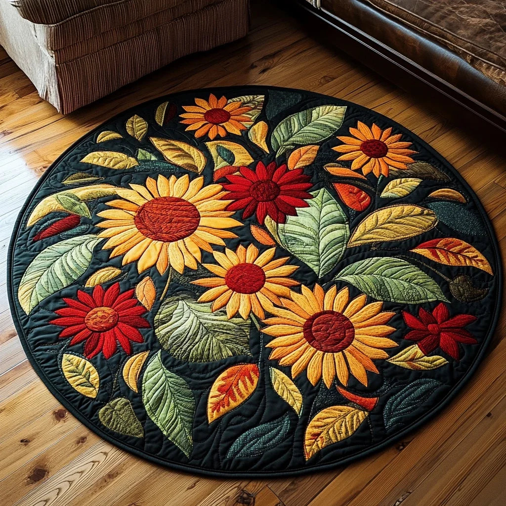 Helianthus Harmony Quilted Round Mat