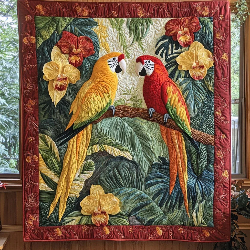 Heliconia Haven Quilt Blanket