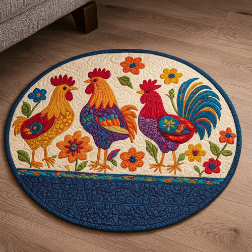 Hen Haven Quilted Round Mat