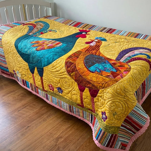Hen House Quilt Blanket - Quilted Blanket by Wild and Way