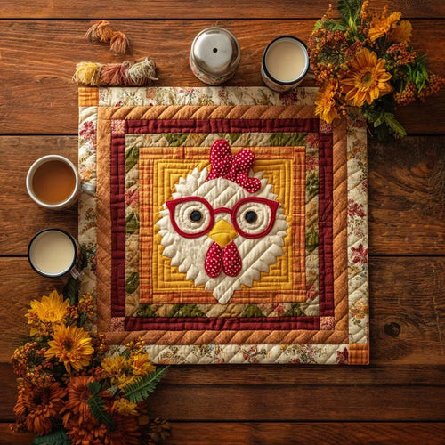 Hen Sweet Hen Quilted Table Topper