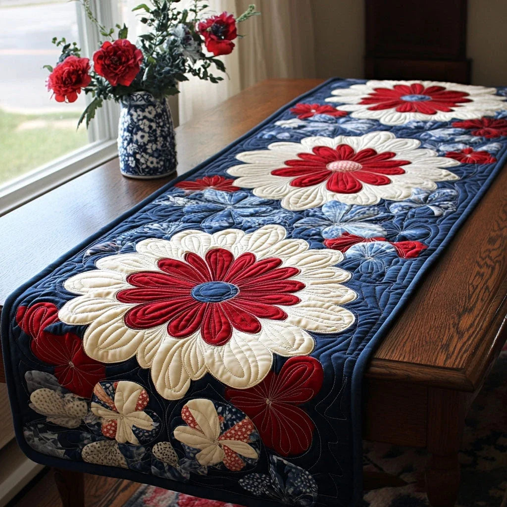 Heritage Garden Glow Quilted Table Runner