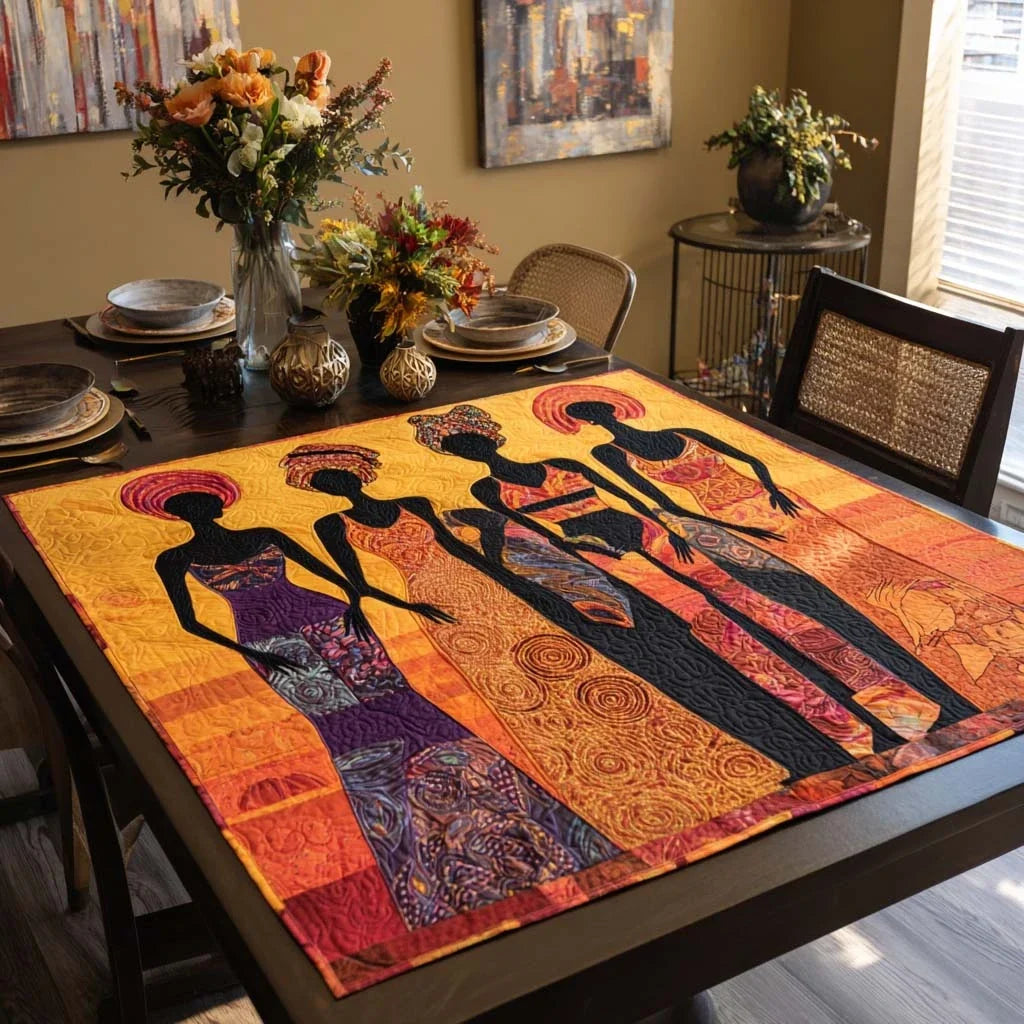 Heritage Glow Quilted Table Topper