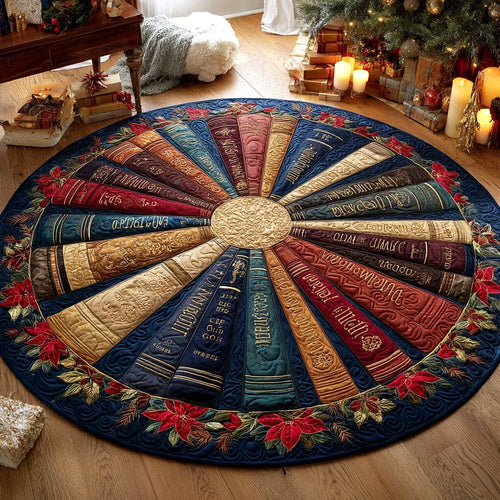 Heritage Library Quilted Round Mat