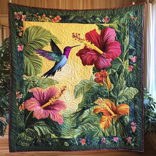 Hibiscus Dance Quilt Blanket