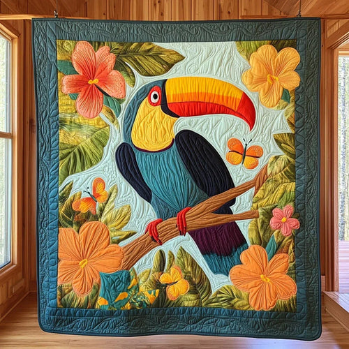 Hibiscus Haven Quilt Blanket