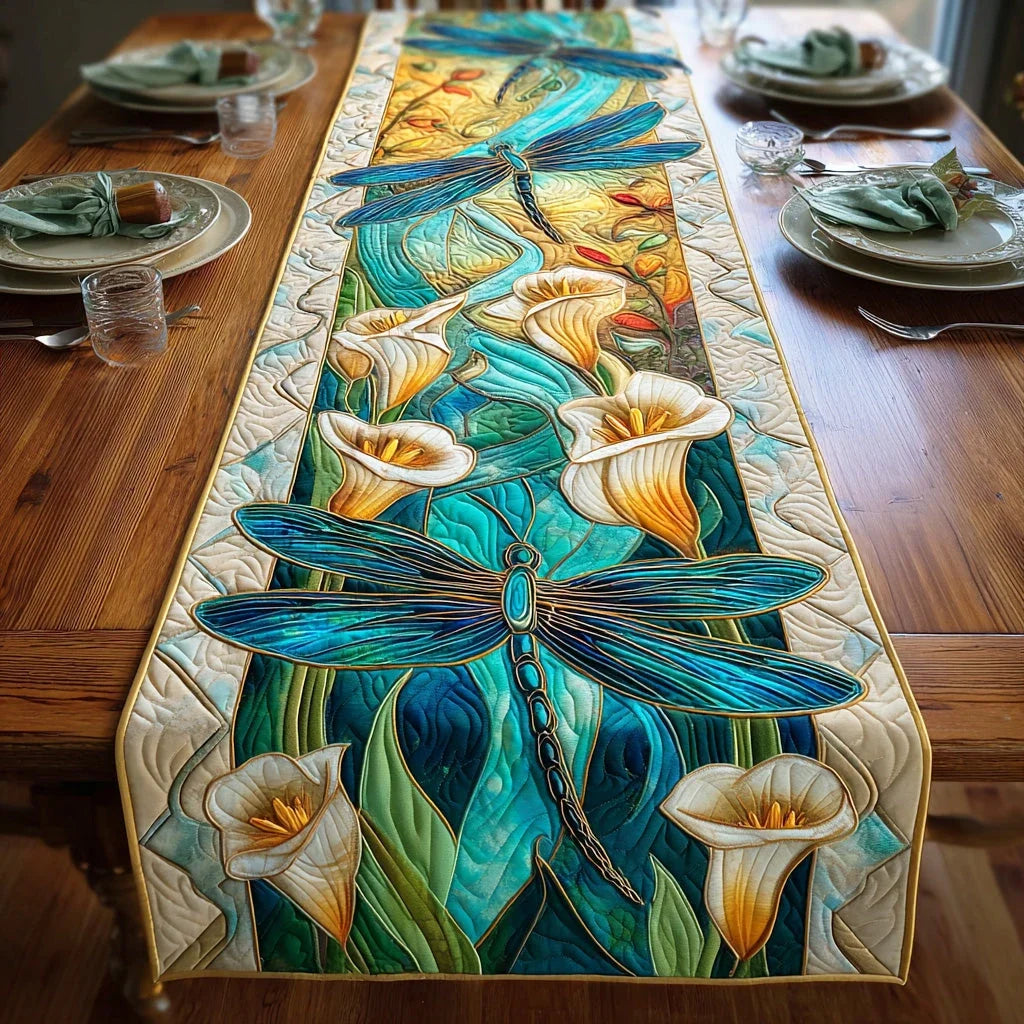 Hidden Garden Flight Quilted Table Runner