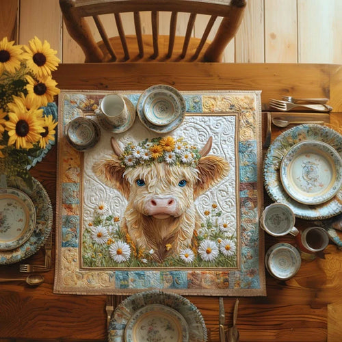Highland Grazing Quilted Table Topper