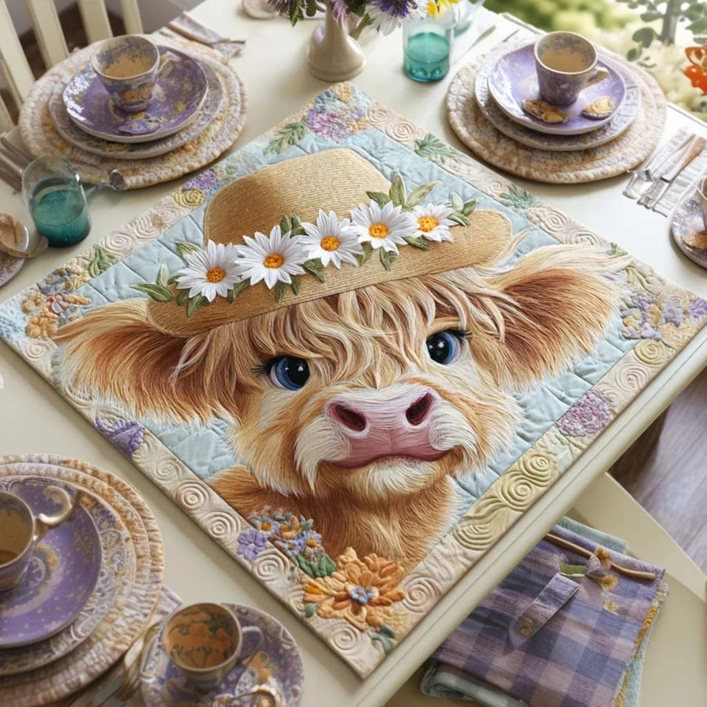 Highland Meadow Mood Quilted Table Topper