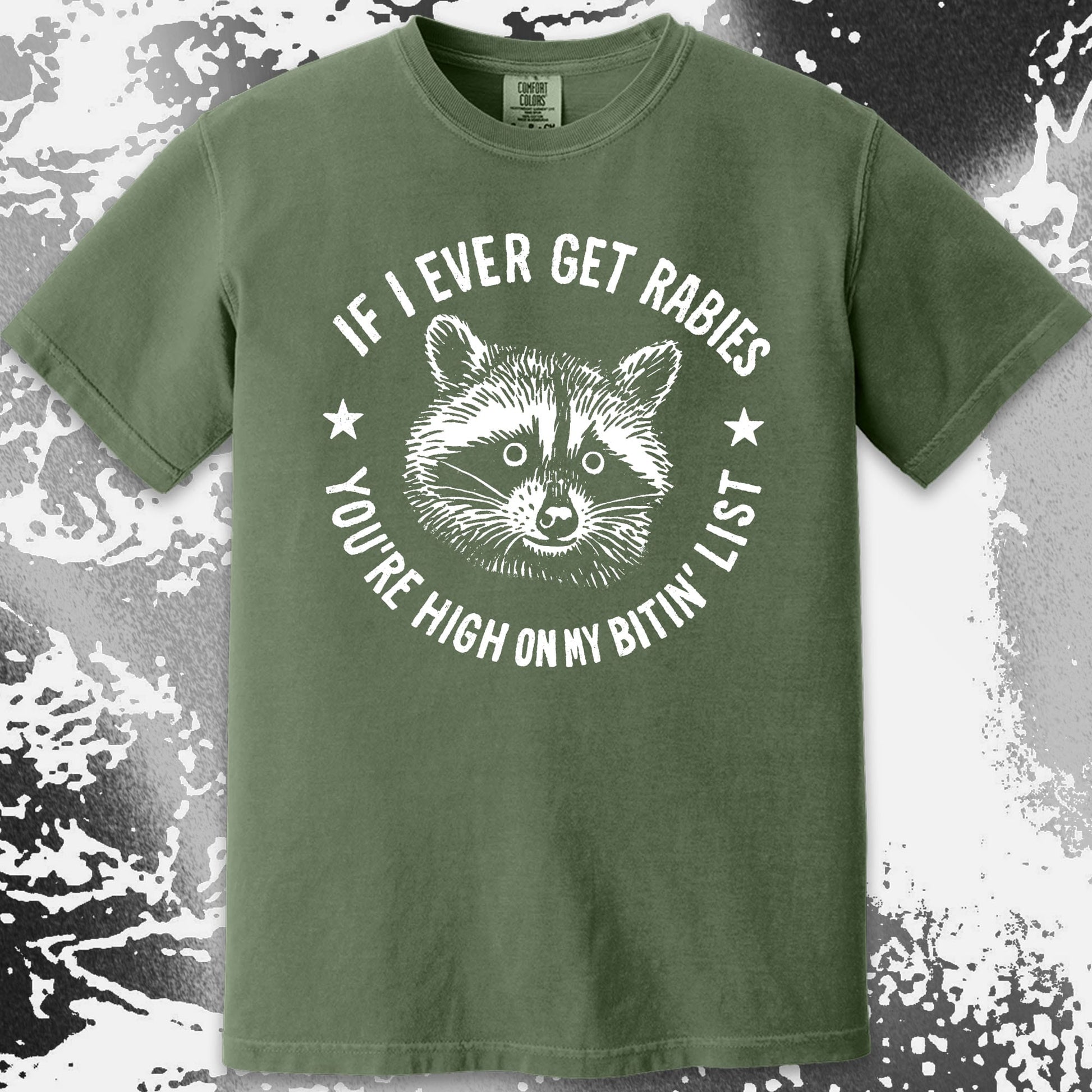 Raccoon If I Ever Get Rabies You're High On My Bitin List Shirt, funny meme tee gift (view 10)