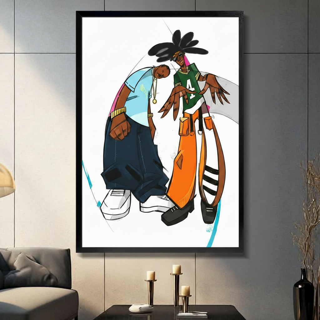 Hip Hop Street Art Bold Canvas Print Wall Art