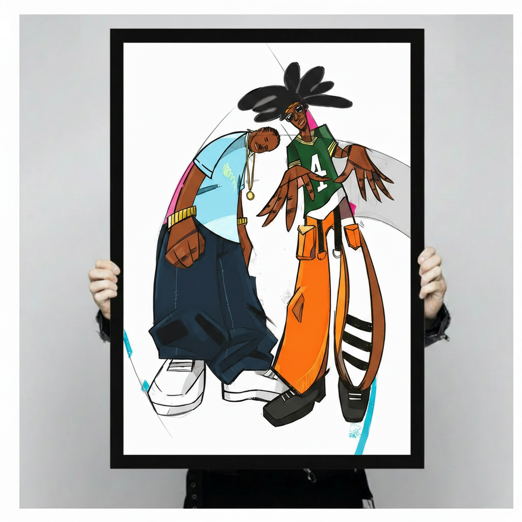 Hip Hop Street Art Bold Canvas Print Wall Art