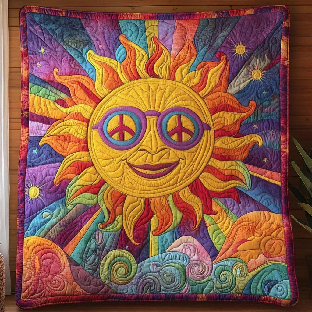 Hippie Sun Quilt Blanket