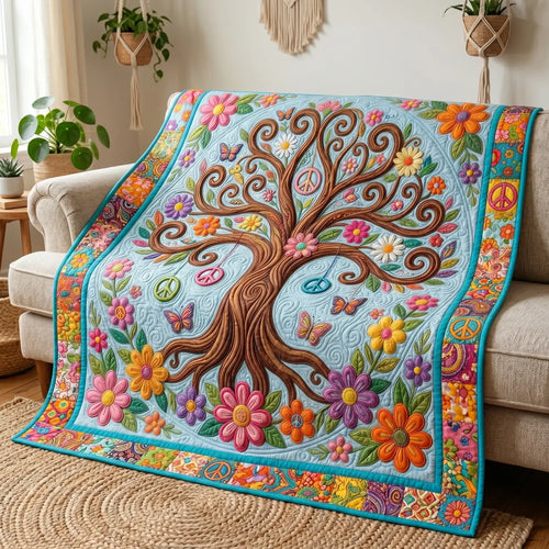 Hippie Tree Quilt Blanket