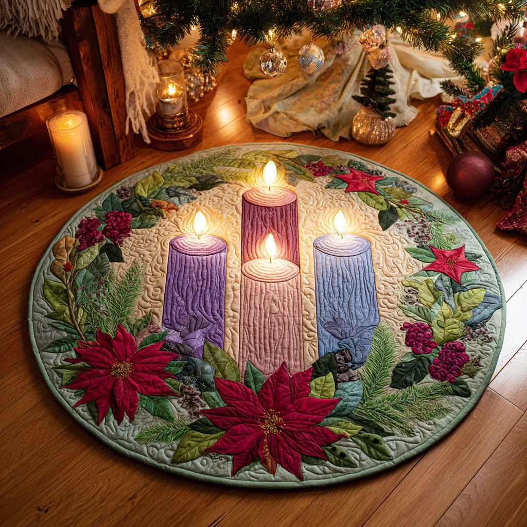 Holiday Advent Harmony Quilted Round Mat
