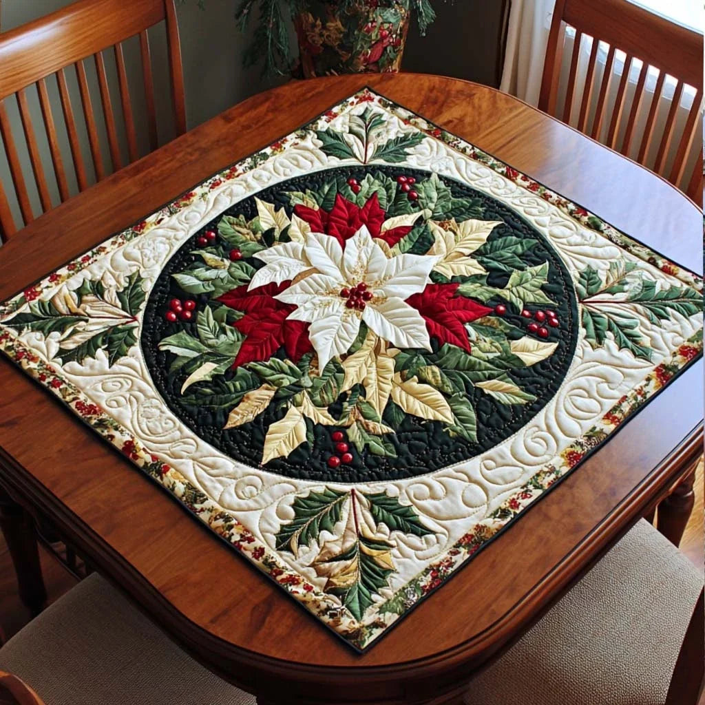 Holiday Glow Quilted Table Topper
