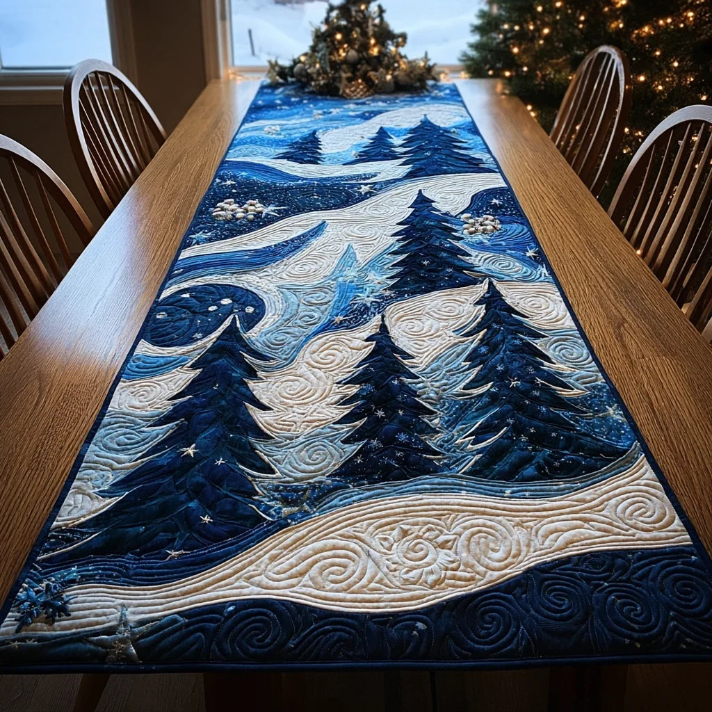 Holiday Grove Quilted Table Runner