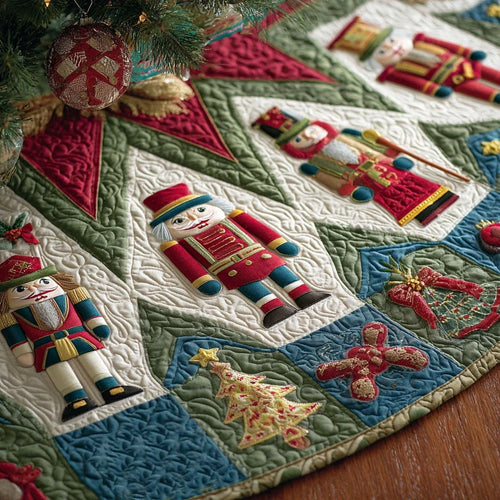 Holiday Guard Christmas Quilted Tree Skirt