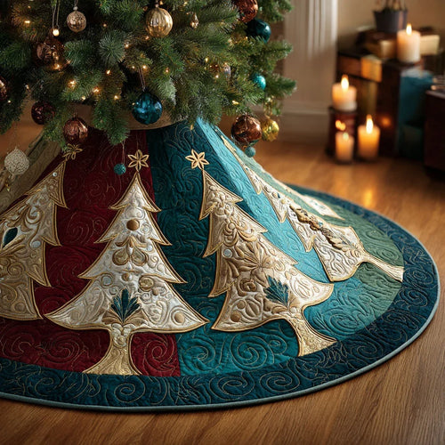 Holiday Harmony Quilted Tree Skirt