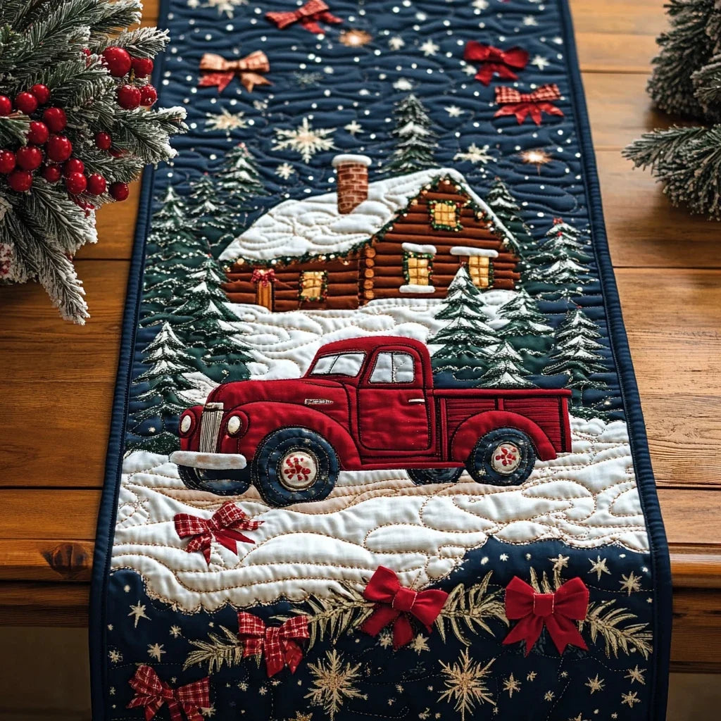 Holiday Hauler Quilted Table Runner