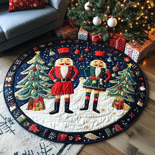 Holiday Hearth Glow Quilted Round Mat