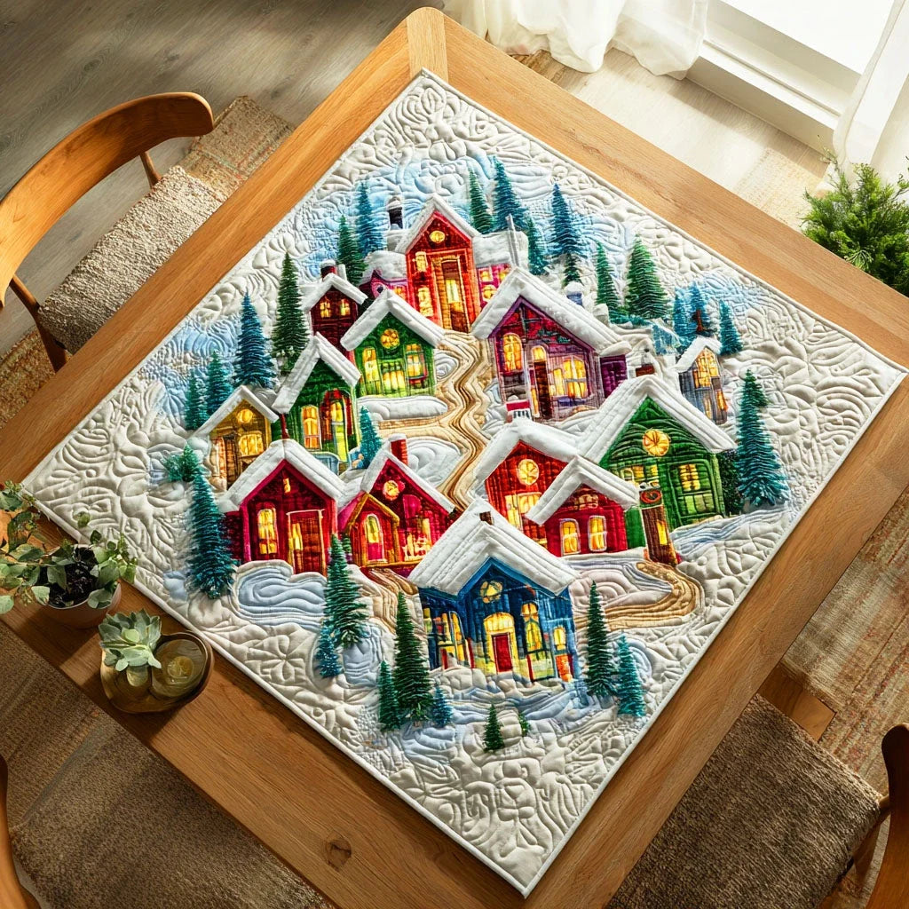 Holiday Home Quilted Table Topper