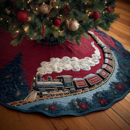 Holiday Journey Christmas Quilted Tree Skirt