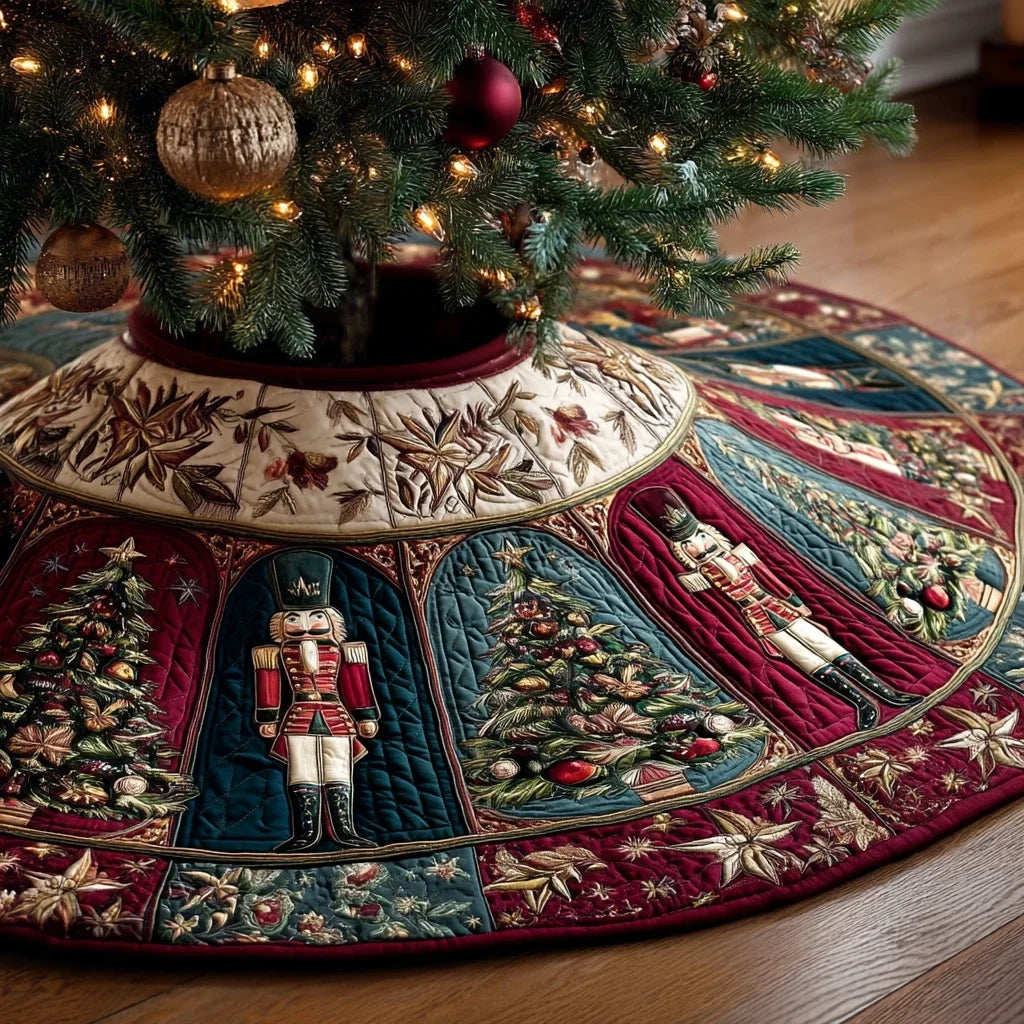 Holiday Keeper Christmas Quilted Tree Skirt