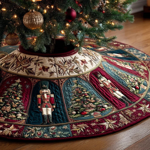 Holiday Keeper Christmas Quilted Tree Skirt