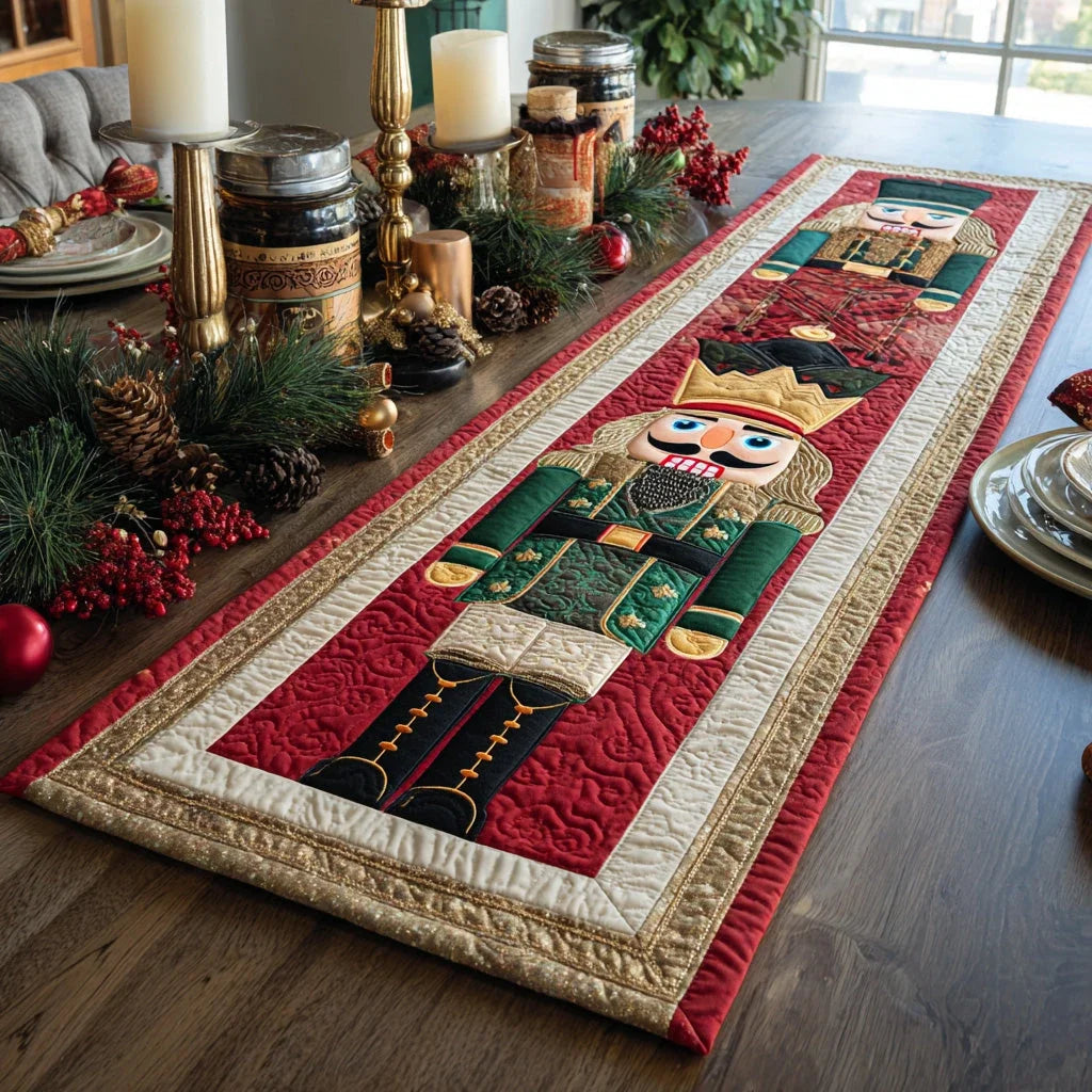 Holiday Nutcracker Quilted Table Runner