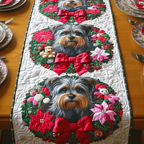 Holiday Pup Quilted Table Runner