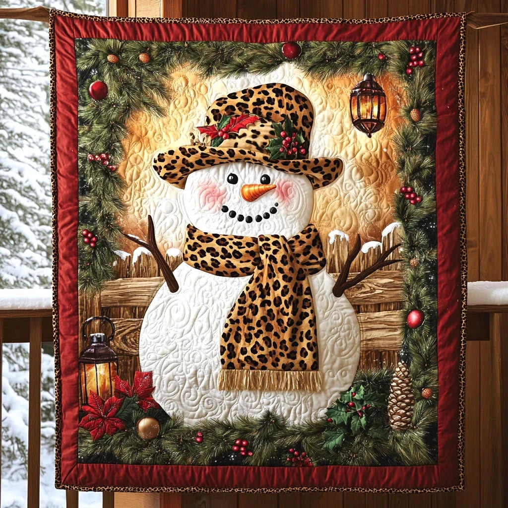 Holiday Snowman Quilt Blanket