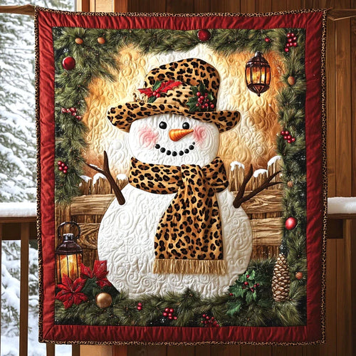Holiday Snowman Quilt Blanket