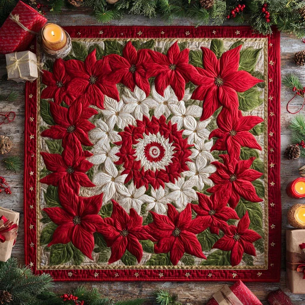 Holiday Starburst Quilted Table Topper