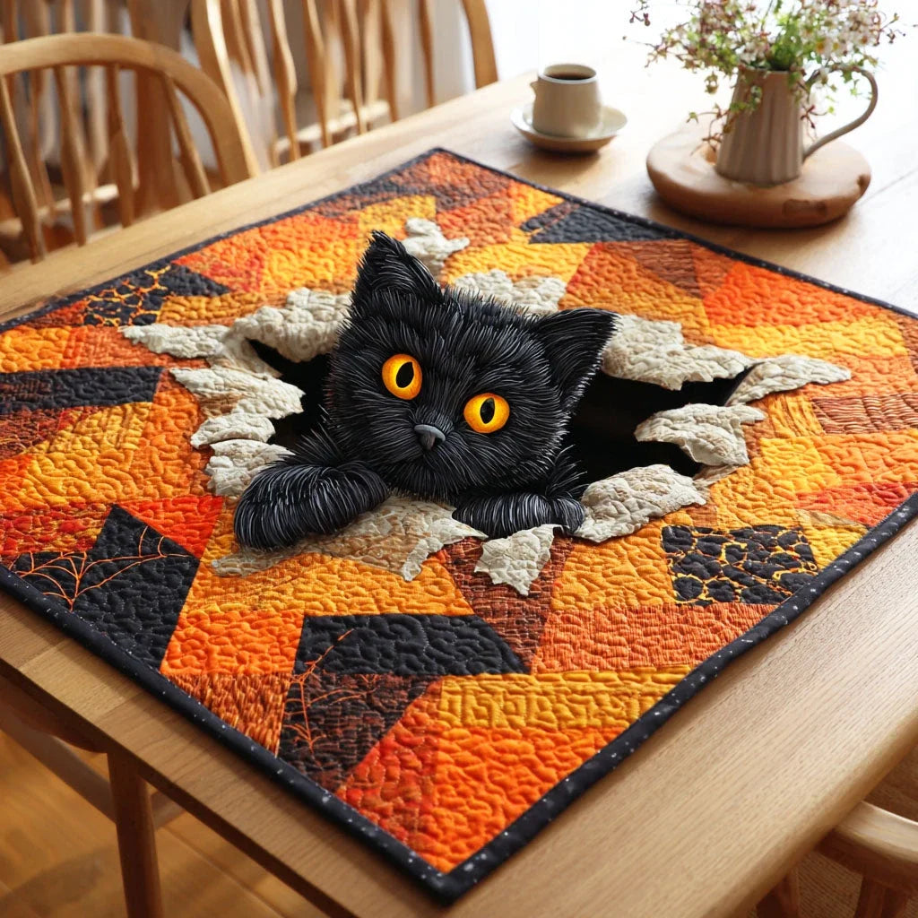 Hollow Cat Rise Quilted Table Topper