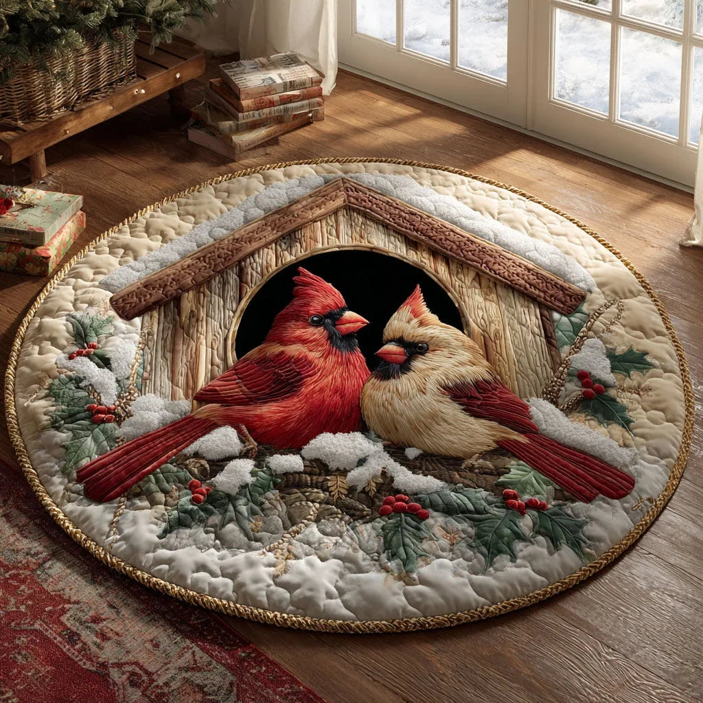 Holly Haven Quilted Round Mat