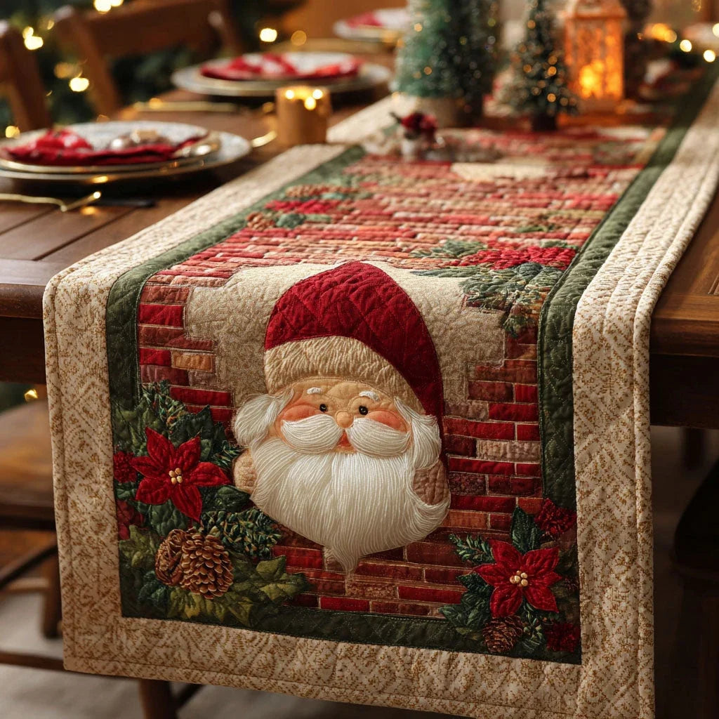 Holly Hearth Quilted Table Runner