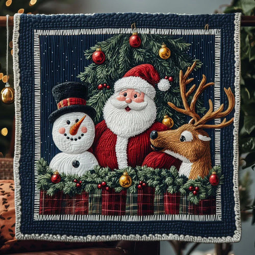 Holly Jolly Friends Quilt Blanket