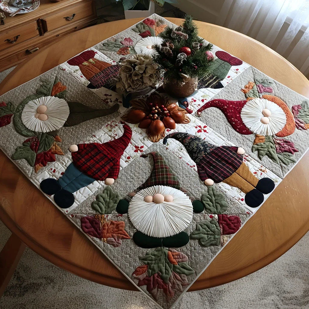 Holly Jolly Nights Quilted Table Topper