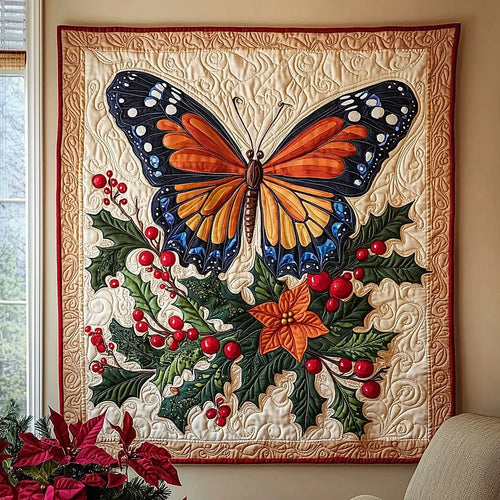 Holly Monarch Quilt Blanket