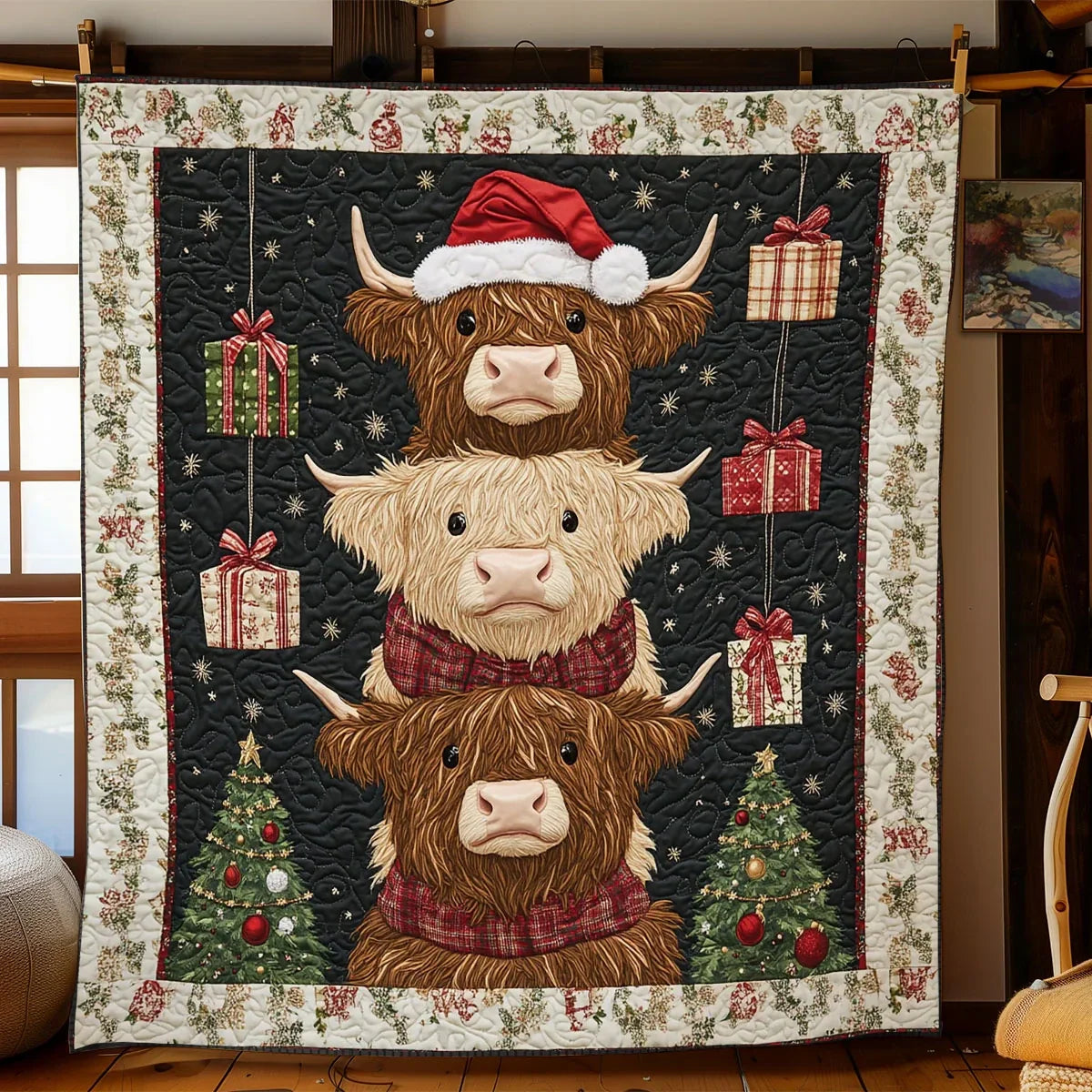 Holly Moo Quilt Blanket