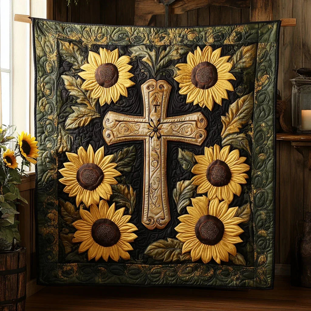 Holy Bloom Quilt Blanket