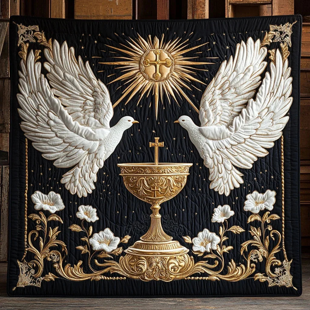 Holy Dove Quilt Blanket