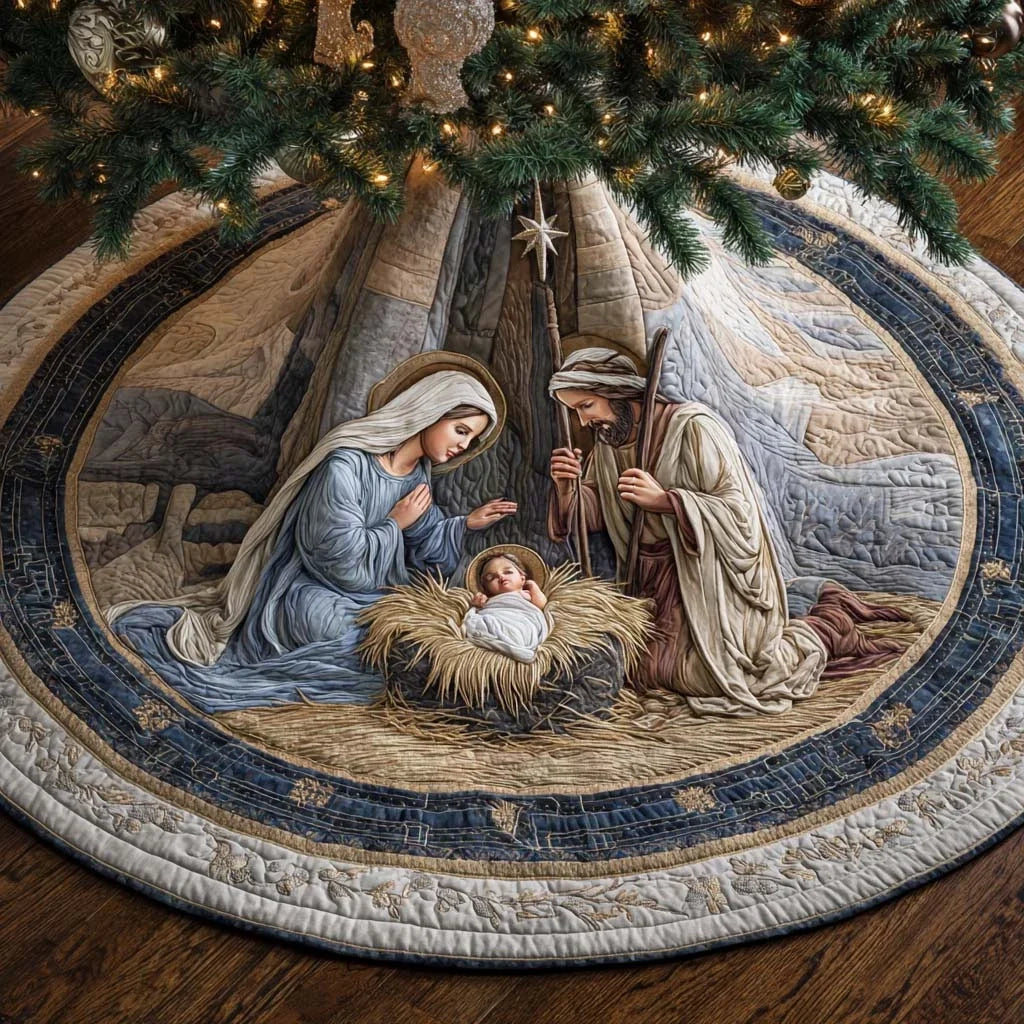 Holy Family Grace Quilted Tree Skirt